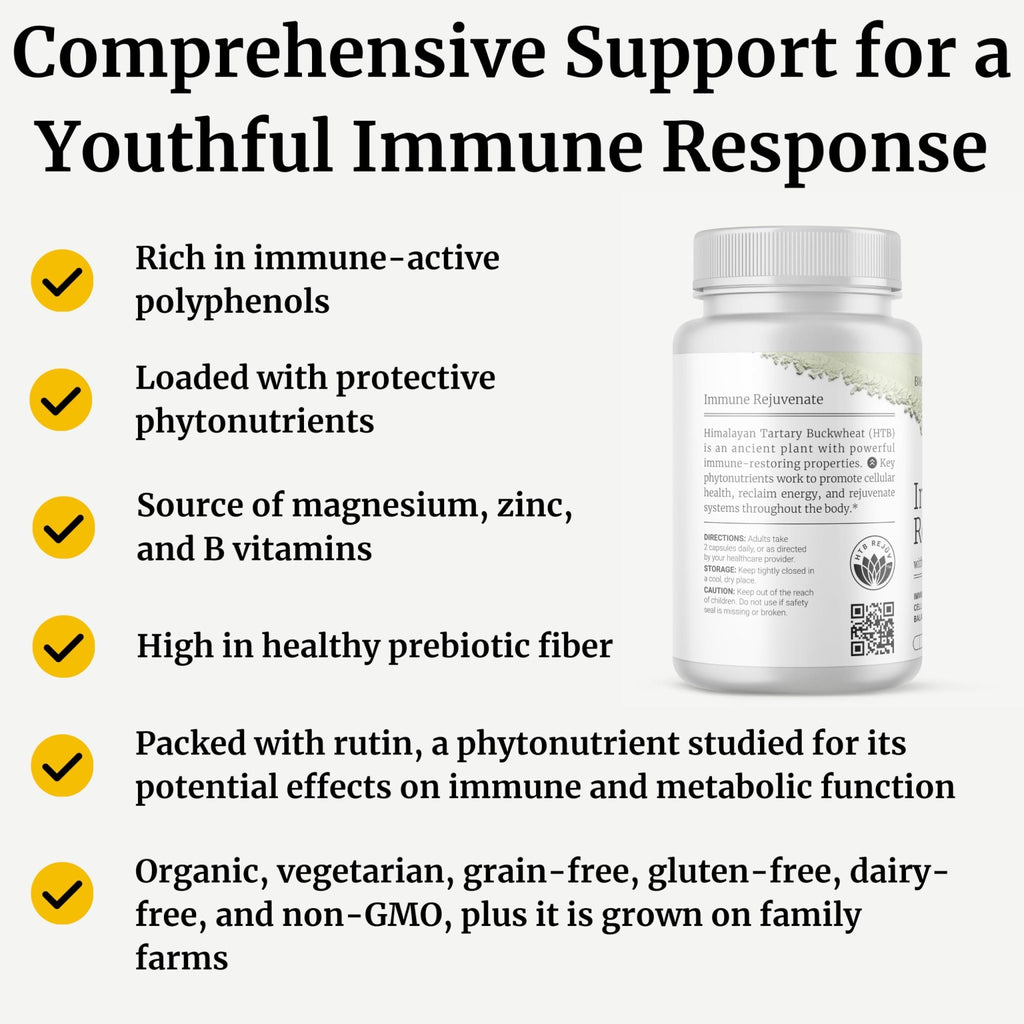 BIG BOLD HEALTH HTB Immune Rejuvenate - Polyphenols Supplement for Immune Support with Himalayan Tartary Buckwheat - Gluten Free, Dairy Free, Non-GMO Formula - 60 Vegetarian Capsules - TrustMedUSA