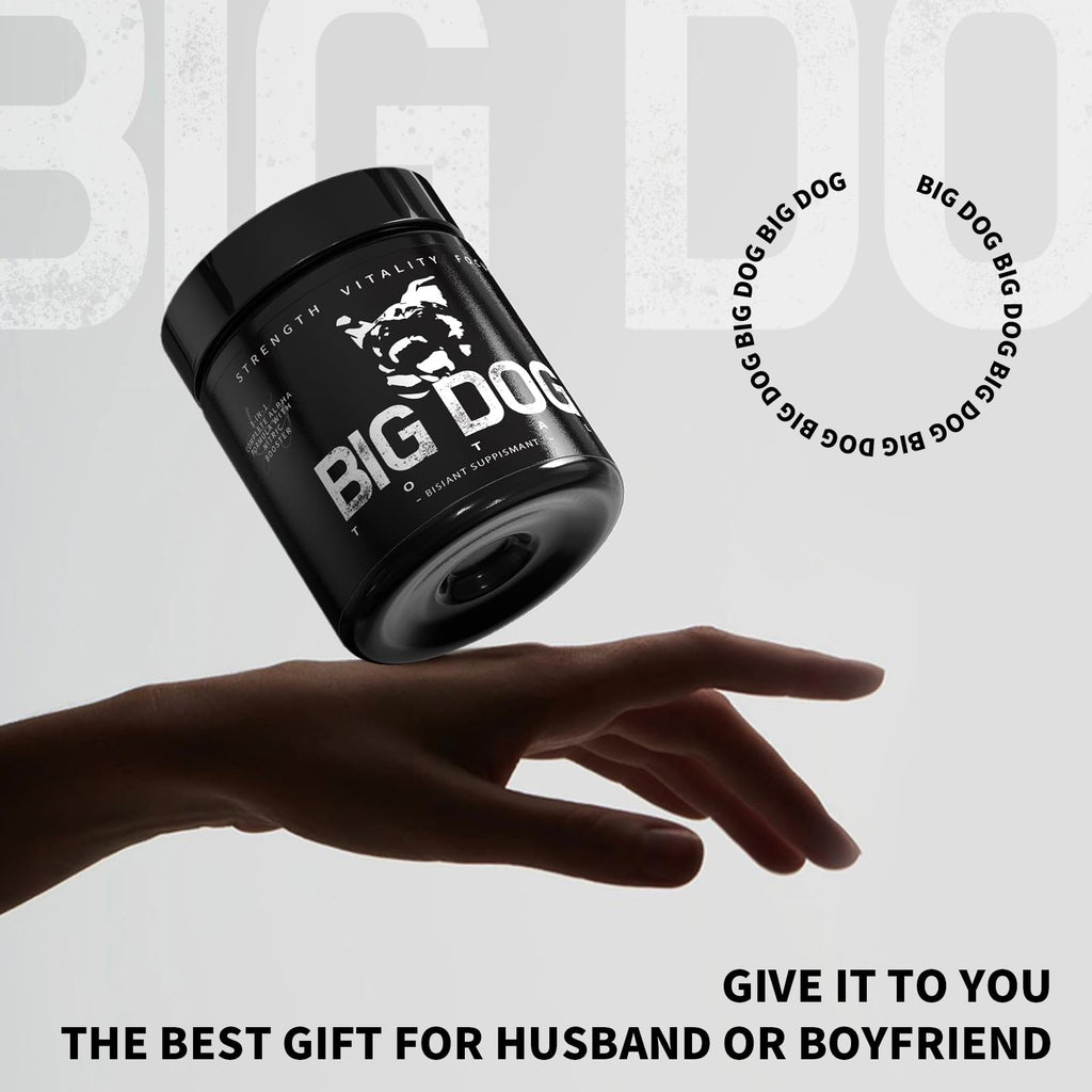 Big Dog Total Male 3-in-1 Total Alpha Blend Men’s Must-Have, Non-GMO - Natural Energy & Endurance Support, 60 Count (Big Dog Total - 1Pcs) - TrustMedUSA