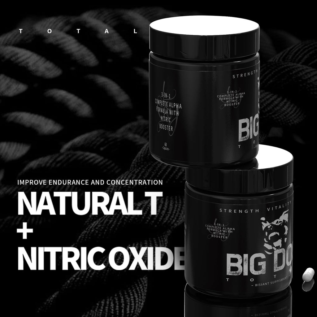 Big Dog Total Male 3-in-1 Total Alpha Blend Men’s Must-Have, Non-GMO - Natural Energy & Endurance Support, 60 Count (Big Dog Total - 1Pcs) - TrustMedUSA