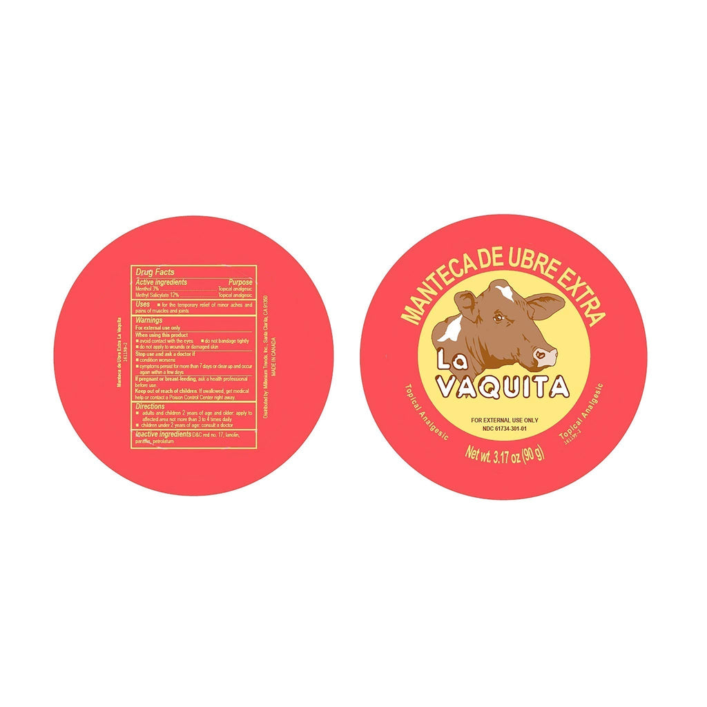 BILITOK 2 Pack La Vaquita Extra Strength Udder Balm Manteca Ubre De Vaca Pain Relief 3.17 Oz. Topical Analgesic - TrustMedUSA