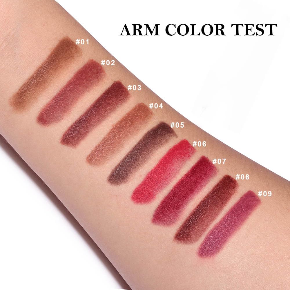 BINGBRUSH 2-in-1 Gradient Dark Brown Lip Liner & Lipstick Combo,Matte Longwear Waterproof Lip Pencil with Cone Tip,Smudge Proof Crayon for Flawless Ombre Contour,Women's Long Lasting Makeup Set - TrustMedUSA