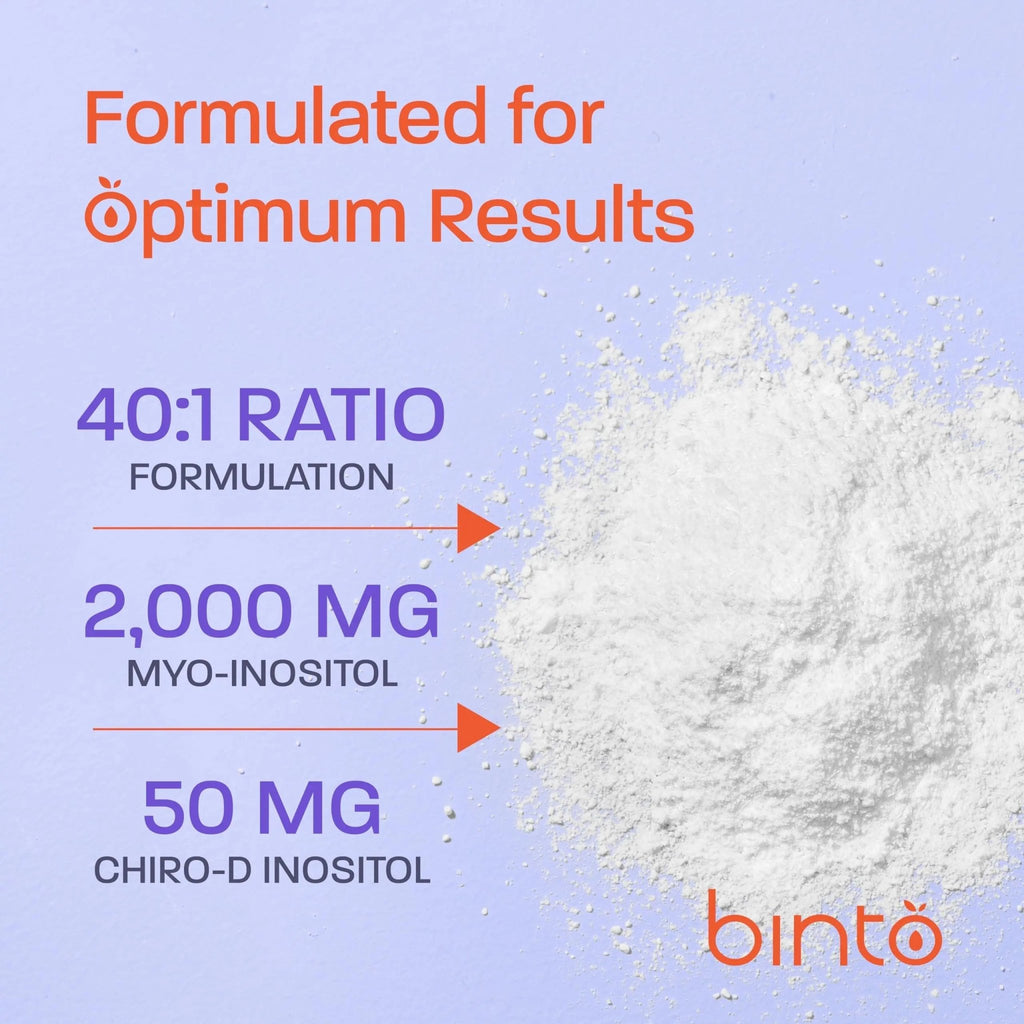 Binto Inositol Powder Mix | 60-Day Supply | 40:1 Ratio of Myo and D-Chiro Inositol - TrustMedUSA