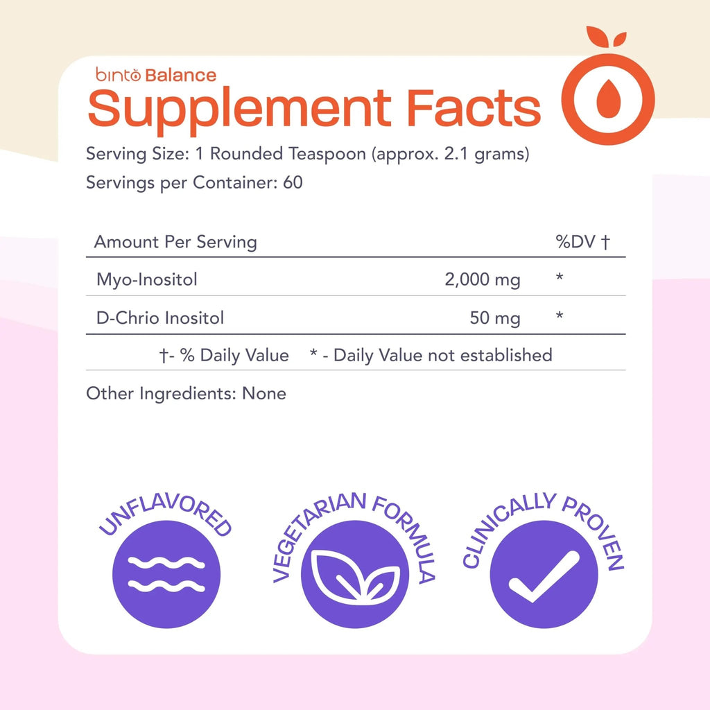 Binto Inositol Powder Mix | 60-Day Supply | 40:1 Ratio of Myo and D-Chiro Inositol - TrustMedUSA