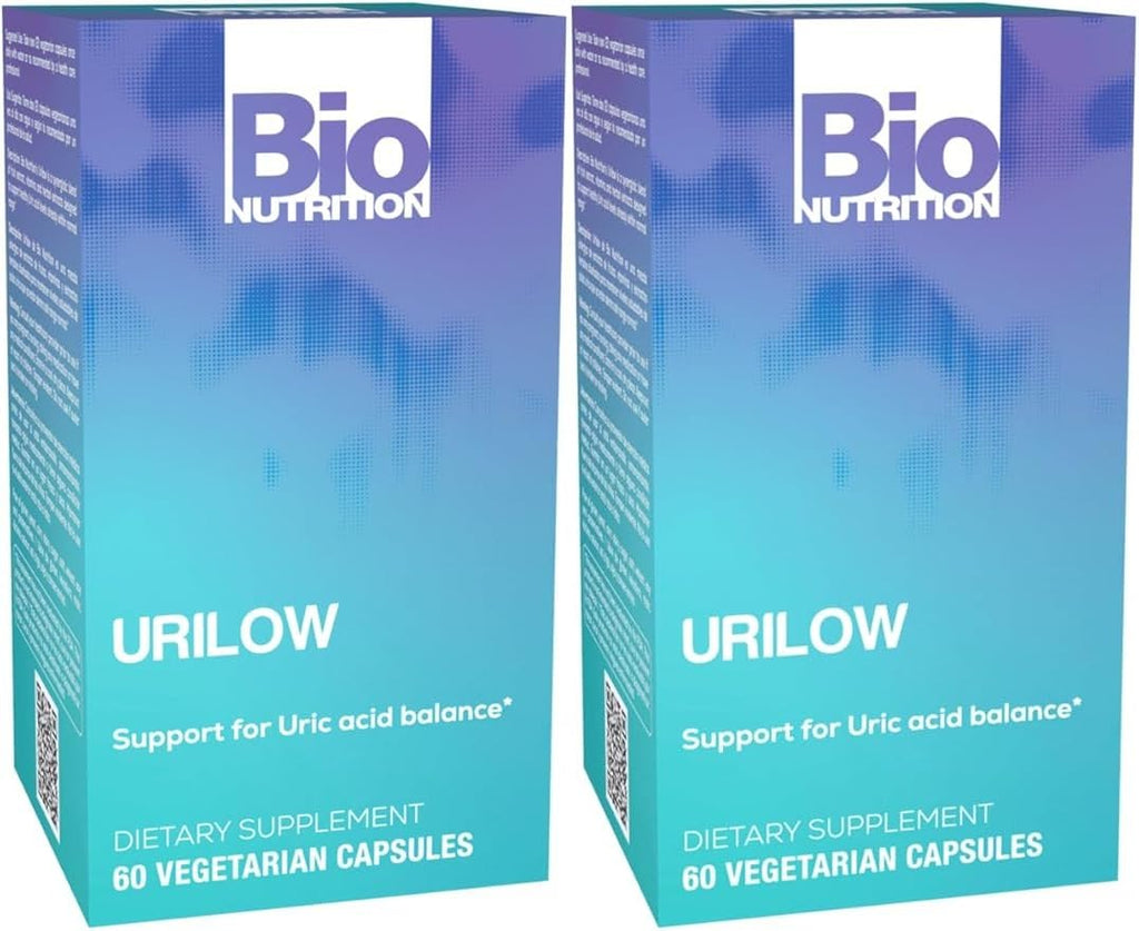 Bio Nutrition 2 Pack Urilow 60 Vegetarian Capsules | Natural Support for Urinary Health | Promotes a Healthy Uric Acid Balance - TrustMedUSA