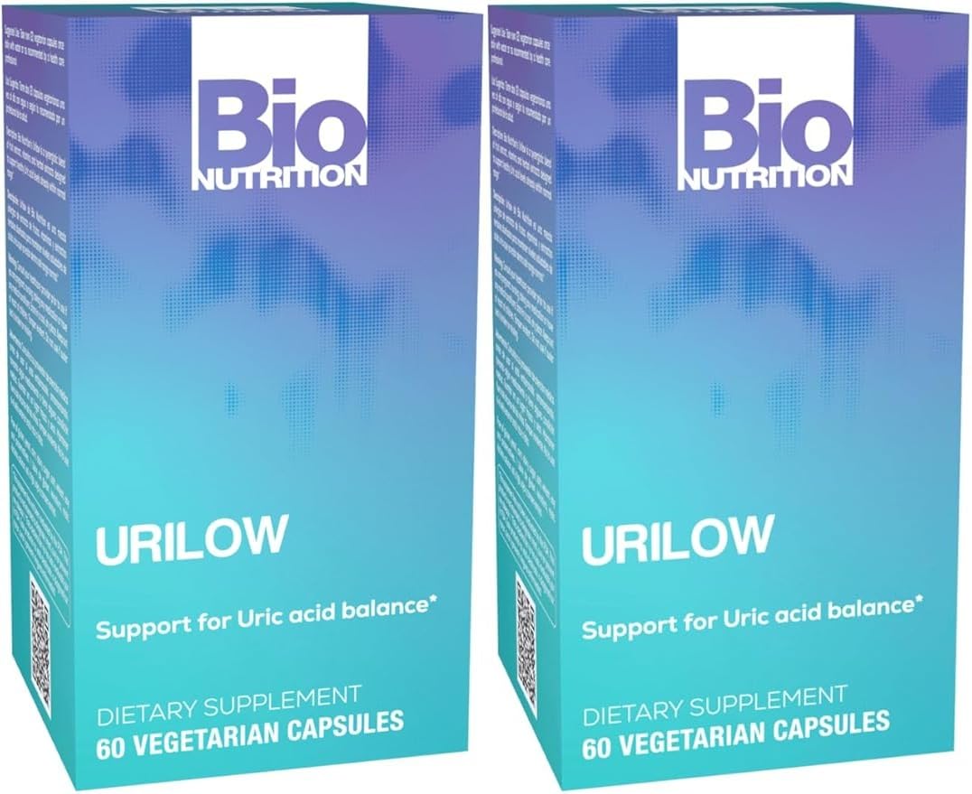 Bio Nutrition 2 Pack Urilow 60 Vegetarian Capsules | Natural Support for Urinary Health | Promotes a Healthy Uric Acid Balance - TrustMedUSA