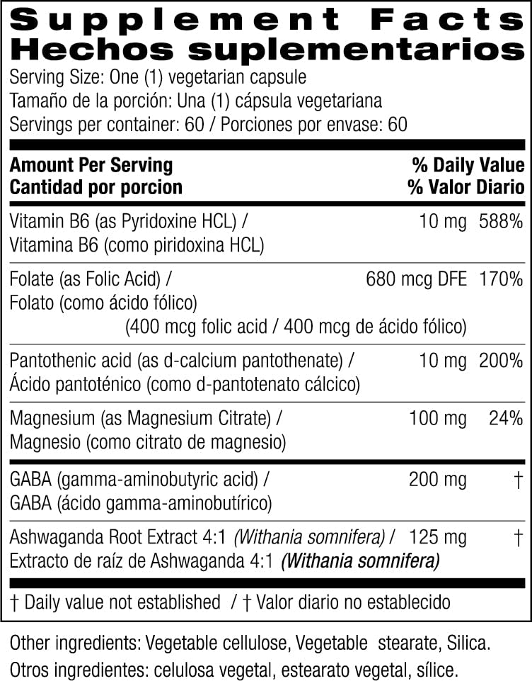 Bio Nutrition Stress Wellness with Ashwagandha, 60 Vegetarian Capsules - TrustMedUSA