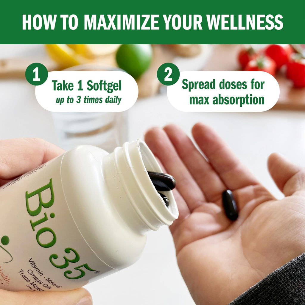 Bio35 / 300 sg Original, Gluten Free, Daily Multivitamin for Men & Women Wellness – Bio35 High Potency Softgel with Trace Minerals, Multi Vitamins for Immune Support, Digestion, & Energy, - TrustMedUSA