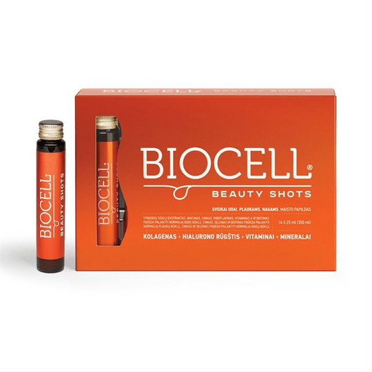 BIOCELL Beauty Shots 25mlx14pcs Collagen Hyaluronic Acid Vitamins Minerals - TrustMedUSA