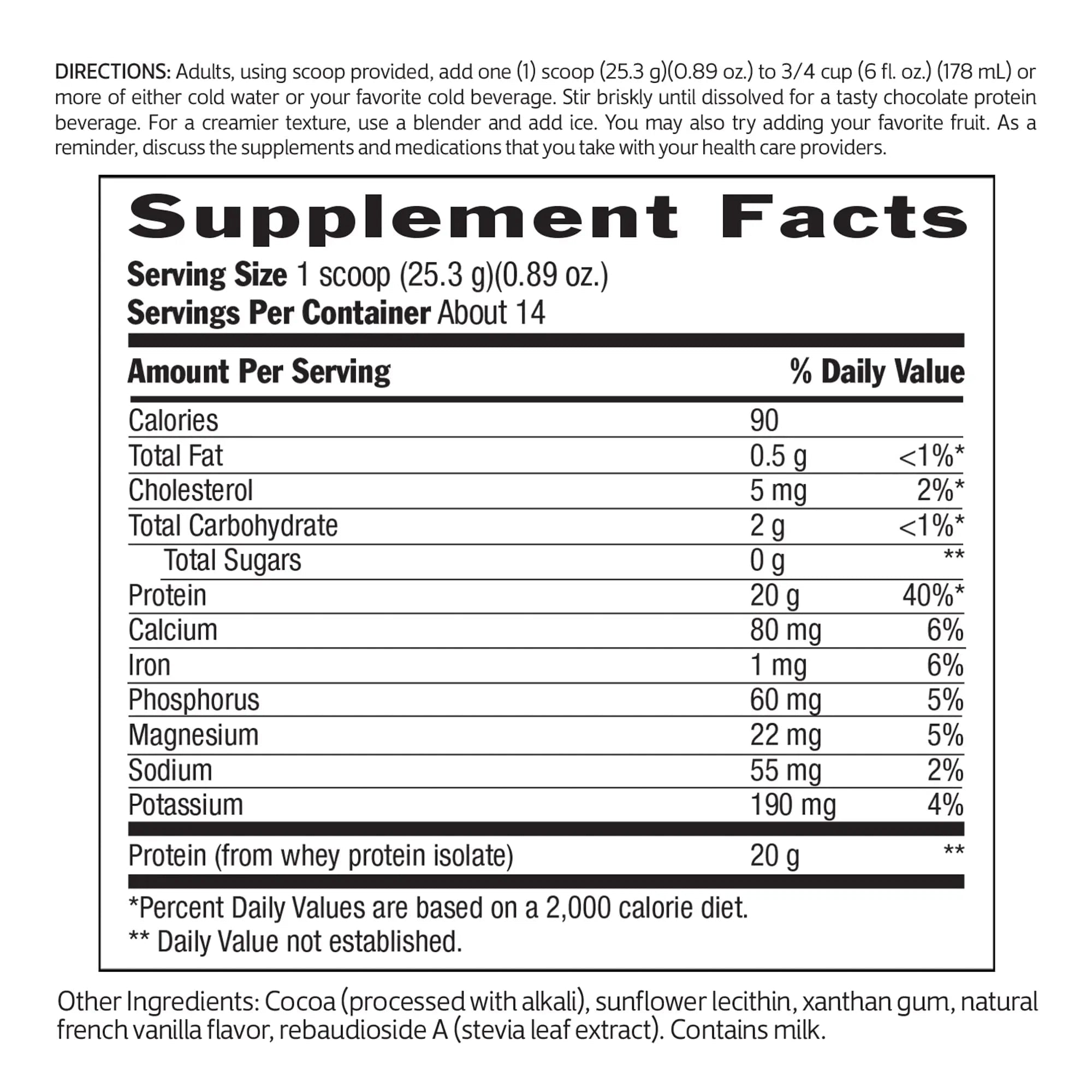 Biochem 100% Whey Sugar-Free Chocolate 20g, 12.5oz, Certified Vegetarian, Certified Glut - TrustMedUSA