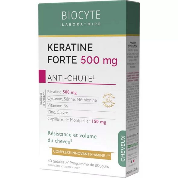Biocyte Keratine Forte 500mg Anti-hair loss 40 capsules - TrustMedUSA