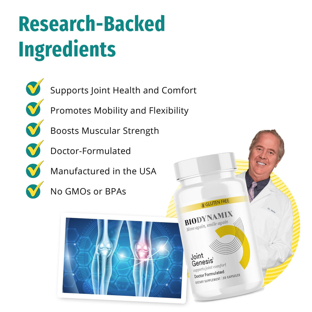 BioDynamix Joint Genesis - Joint Support Supplement - with Mobilee and Boswellia Serrata - for Comfortable, Flexible Joints - 30-Day Supply - TrustMedUSA