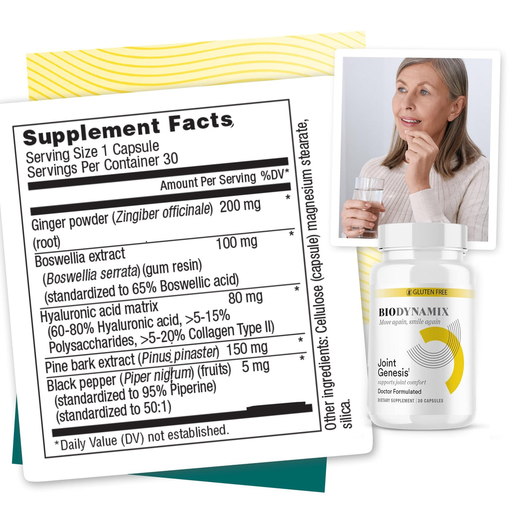 BioDynamix Joint Genesis - Joint Support Supplement - with Mobilee and Boswellia Serrata - for Comfortable, Flexible Joints - 30-Day Supply - TrustMedUSA