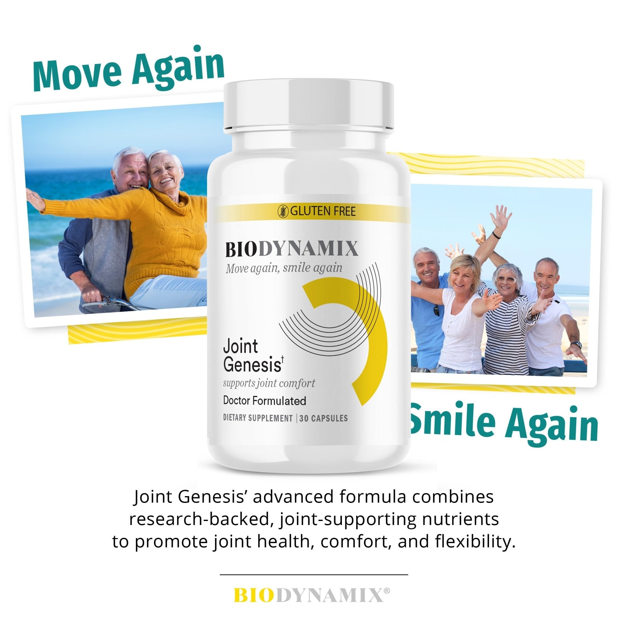 BioDynamix Joint Genesis - Joint Support Supplement - with Mobilee and Boswellia Serrata - for Comfortable, Flexible Joints - 30-Day Supply - TrustMedUSA
