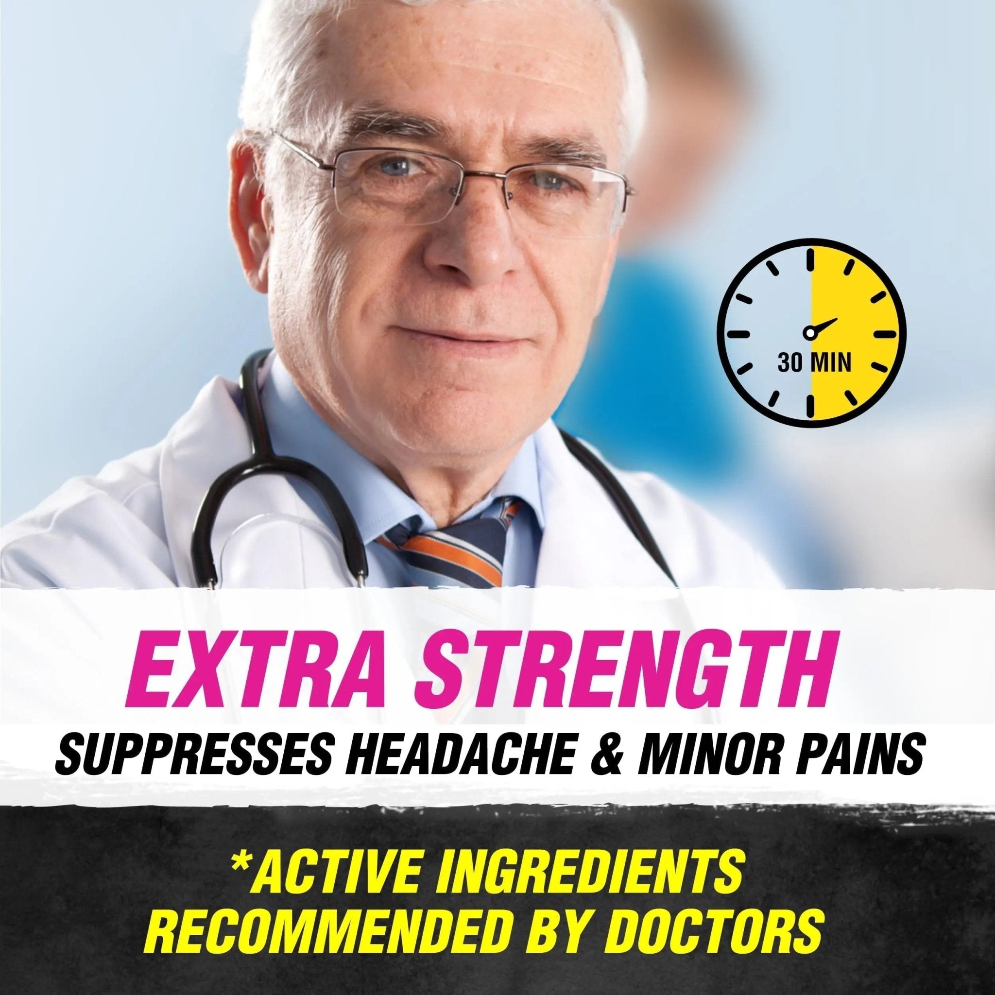 BioElectro Extra Strength Pain & Headache Relief Tablets, 24 Count - TrustMedUSA