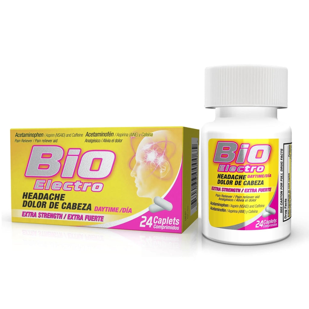 BioElectro Extra Strength Pain & Headache Relief Tablets, 24 Count - TrustMedUSA