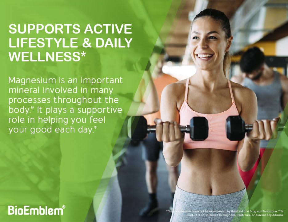 BioEmblem Triple Magnesium Complex | 300mg Magnesium Glycinate, Malate & Citrate | High Absorption Chelated Formula - TrustMedUSA