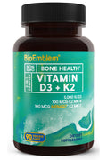 BioEmblem Vitamin D3 K2 Capsules (5000IU and 200mcg) - Patented MK7 and MK4 for 3-in-1 Complex Support - Vegetarian Vitamin D K2 Supplement for Teeth, Heart, Immune System - Non-GMO, 90 Caps - Maple Wellness Supplements
