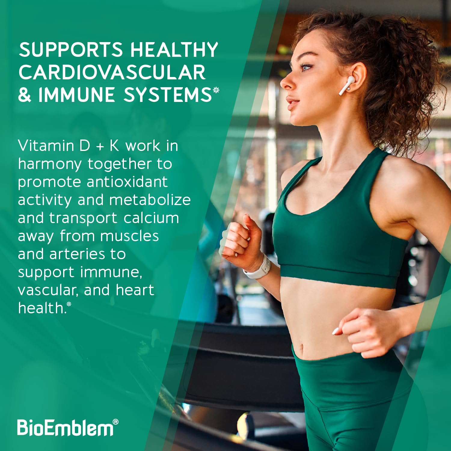 BioEmblem Vitamin D3 K2 Capsules (5000IU and 200mcg) - Patented MK7 and MK4 for 3-in-1 Complex Support - Vegetarian Vitamin D K2 Supplement for Teeth, Heart, Immune System - Non-GMO, 90 Caps - Maple Wellness Supplements