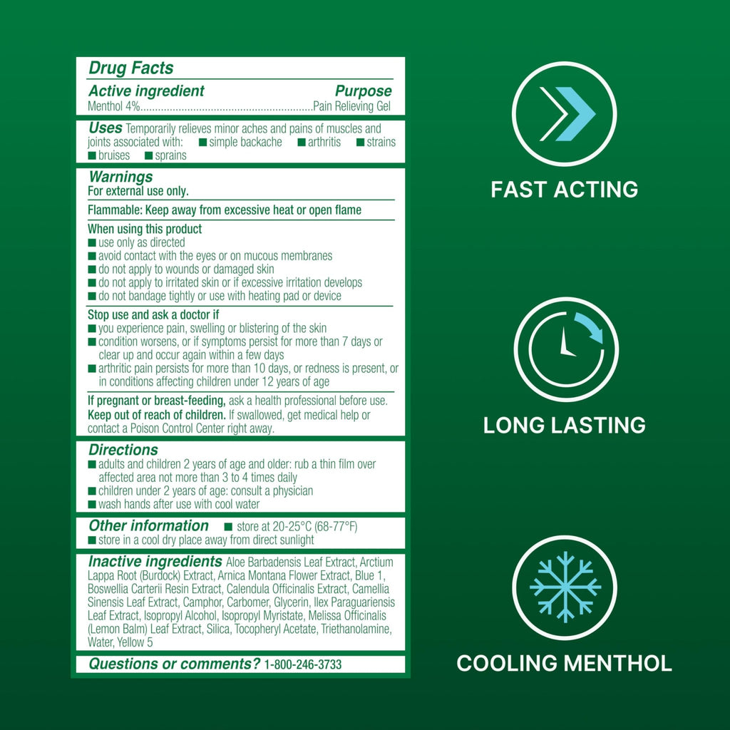 Biofreeze Gel Pain Relief, Knee & Lower Back Pain Relief, Arthritis Pain Reliever, Sore Muscle Relief, Neck Pain Relief, Cooling Joint Pain Relief, Menthol Gel 3 Fl Oz - TrustMedUSA
