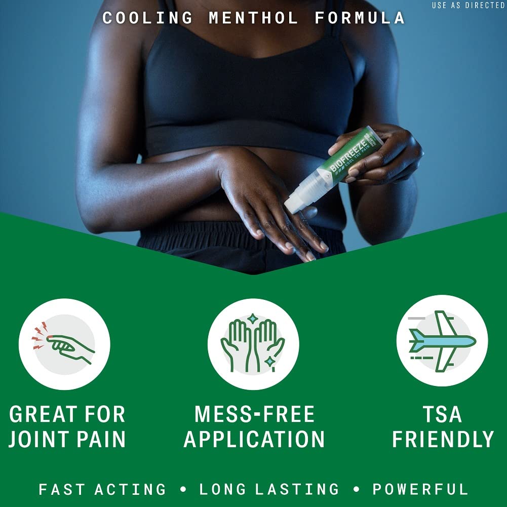 Biofreeze Precision Pain Relief Pen, Arthritis Pain Reliever, Mess-Free Cooling Joint Pain Relief, Menthol Pain Relief Liquid 1.15 Fl Oz - TrustMedUSA