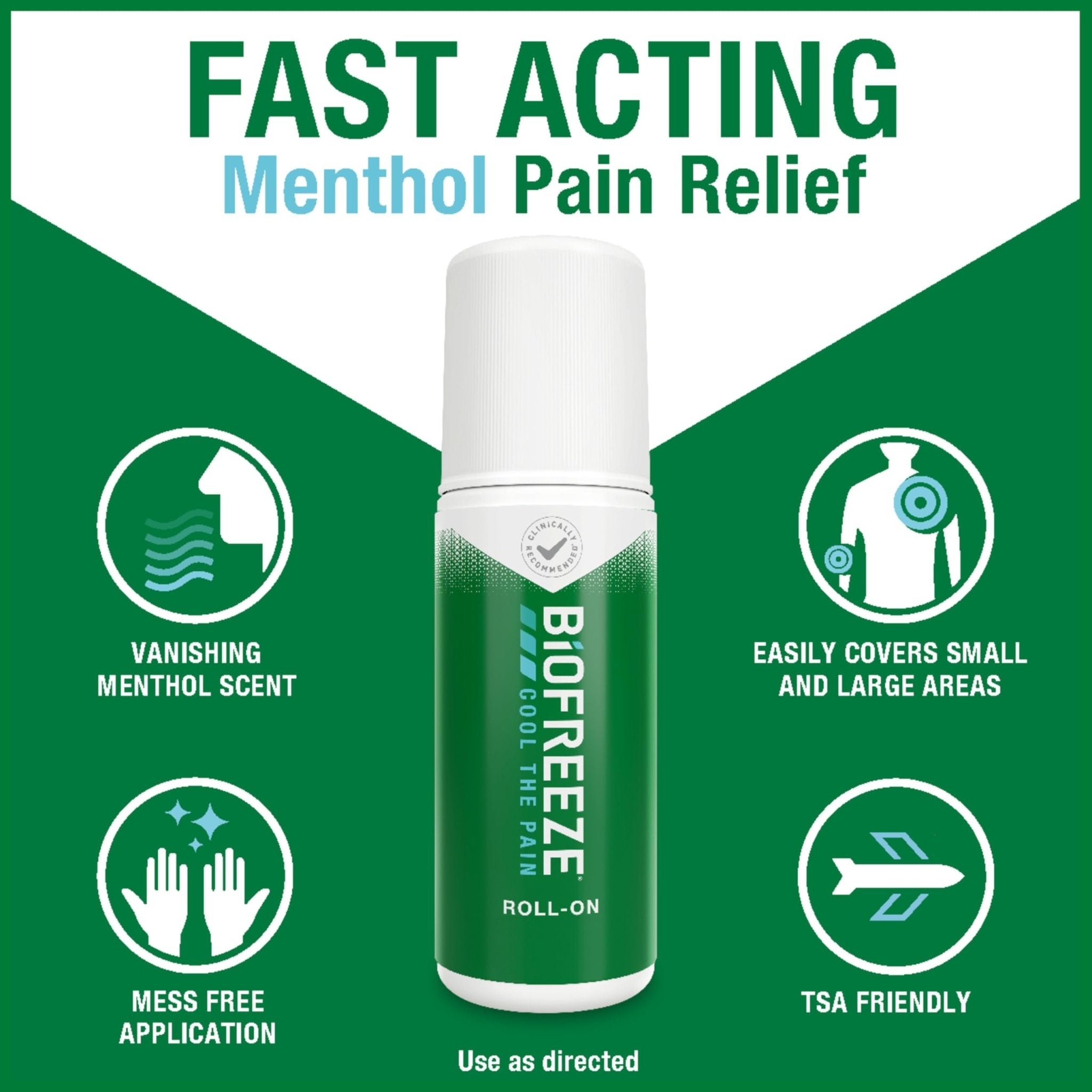 Biofreeze Roll-On Pain-Relieving Gel 3 FL OZ, Colorless (Pack Of 12) Topical Pain Reliever For Muscles And Joints From Arthritis, Backache, Strains, Bruises, & Sprains - TrustMedUSA