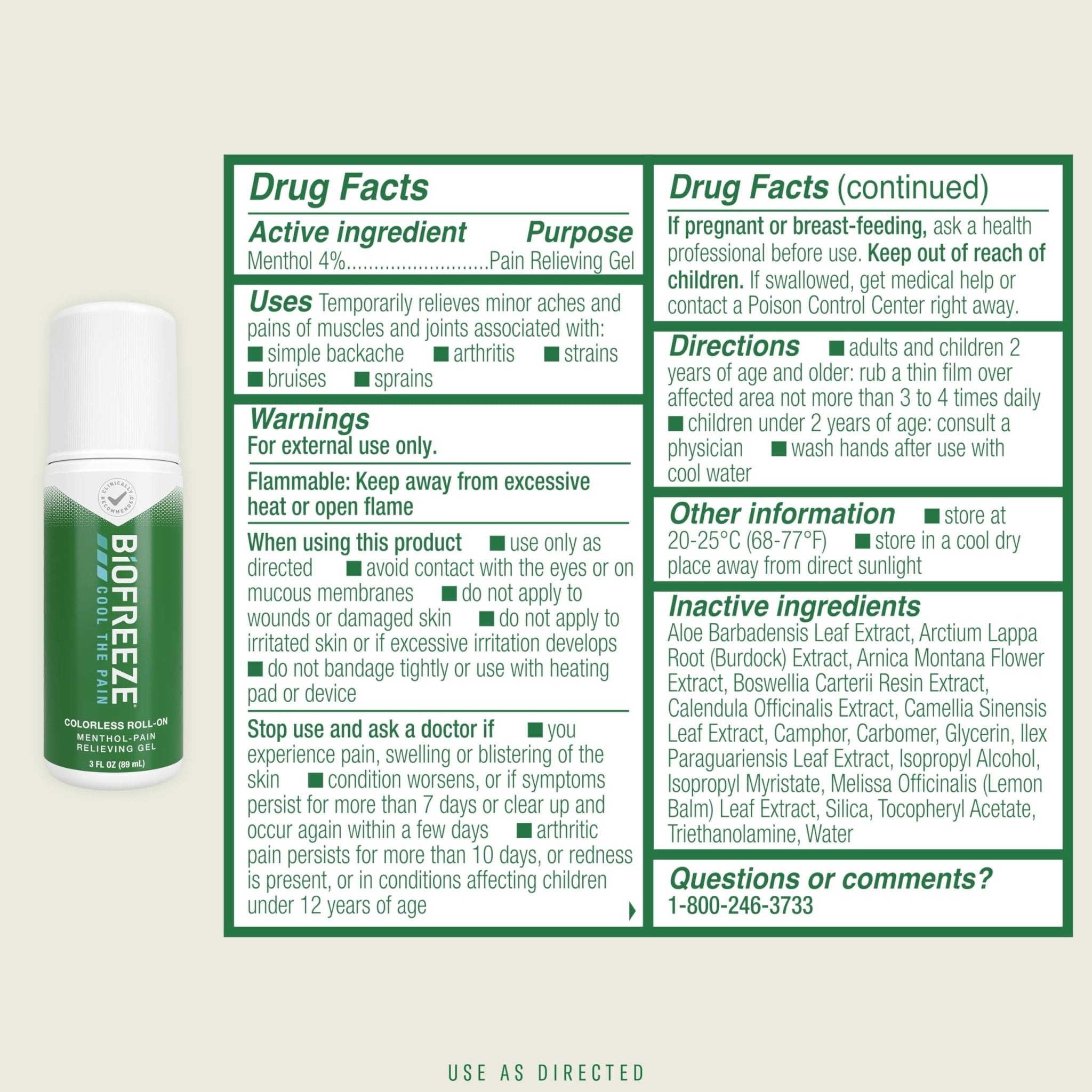 Biofreeze Roll-On Pain-Relieving Gel 3 FL OZ, Colorless (Pack Of 12) Topical Pain Reliever For Muscles And Joints From Arthritis, Backache, Strains, Bruises, & Sprains - TrustMedUSA