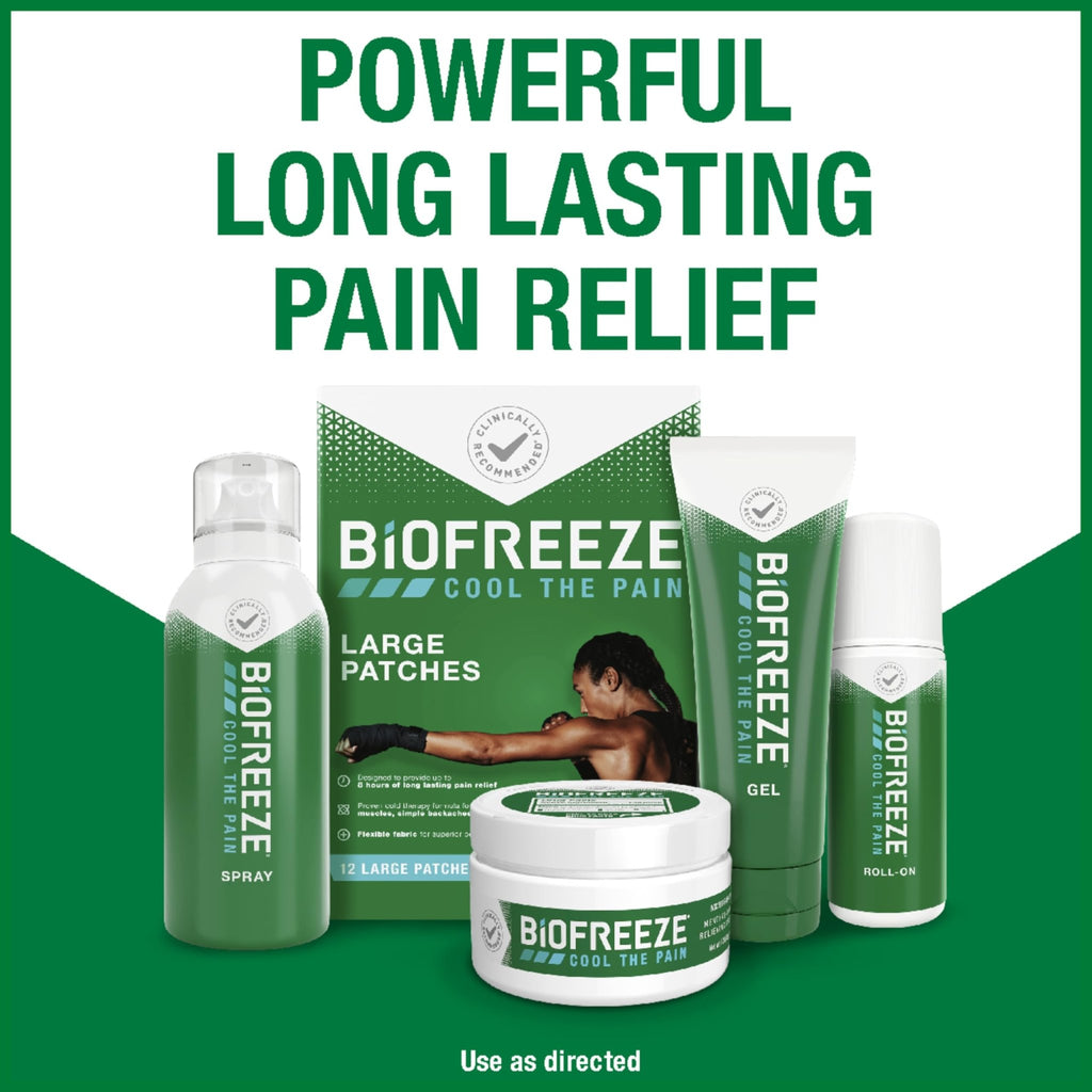 Biofreeze Roll-On Pain-Relieving Gel 3 FL OZ, Colorless (Pack Of 12) Topical Pain Reliever For Muscles And Joints From Arthritis, Backache, Strains, Bruises, & Sprains - TrustMedUSA
