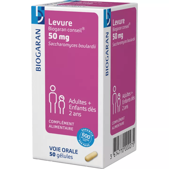Biogaran Conseil Yeast Saccharomyces Boulardii 50 mg 40 capsules - TrustMedUSA