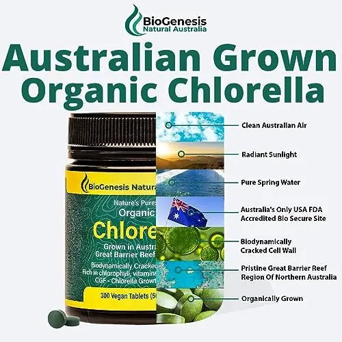BioGenesis Chlorella Tablets, 600 Tablet Count (500mg) - TrustMedUSA