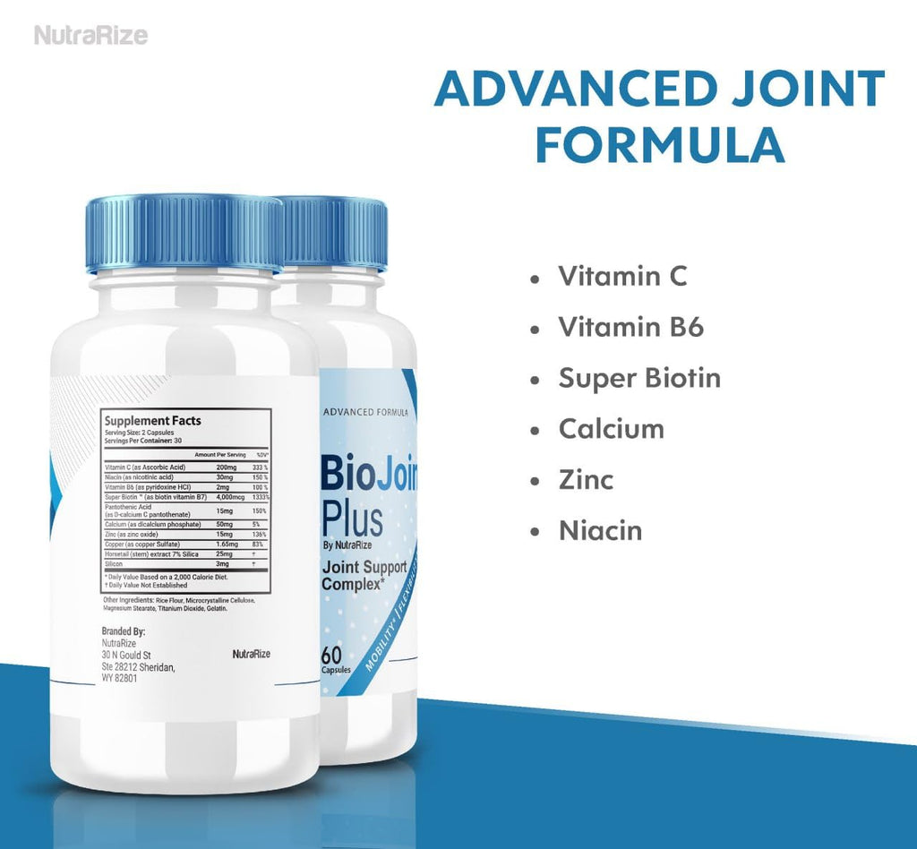 BioJoint Plus - BioJoint Plus Advanced Joint Support Formula, BioJoint Supplement, BioJoint Maximum Strength Pills for Joint Wellness and Mobility, Bio Joint Plus Reviews (60 Capsules) - TrustMedUSA