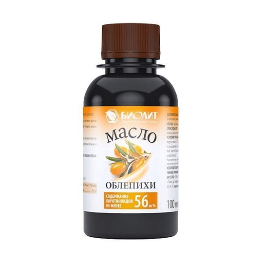 Biolit Bio Organic Sea Buckthorn Oil облепиха масло (Oleum Hippophae), 100 ml - TrustMedUSA