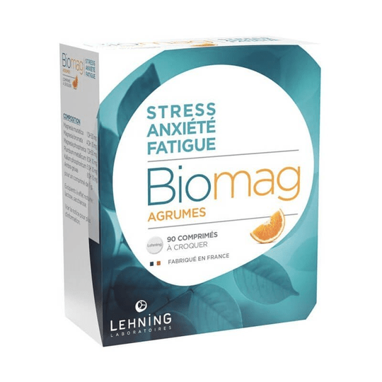 Biomag agrumes - 90 tablets - Homeopathy Against Stress, Anxiety, Fatigue - TrustMedUSA