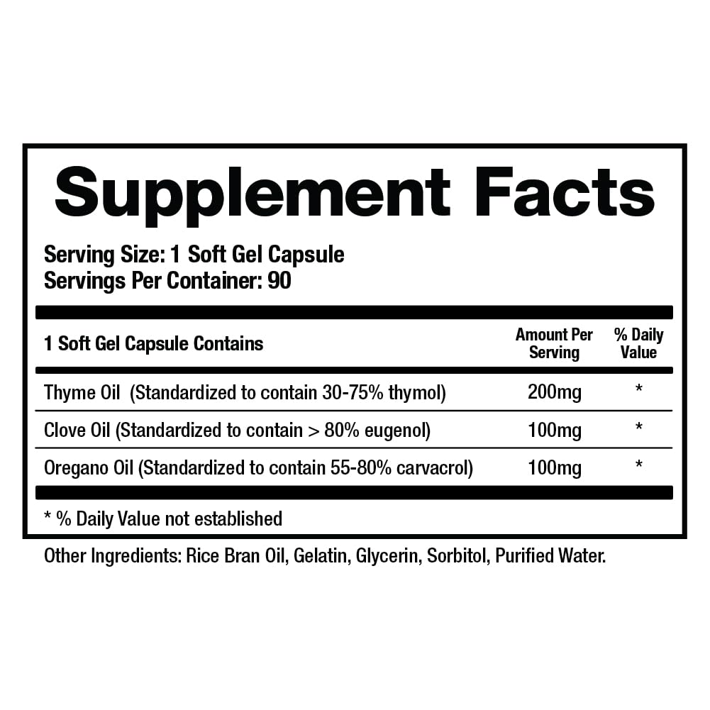 BioMatrix Biofilm Disruptor, GI Repair Digestive Supplement for Men and Women, Oil of Thyme, Oregano & Clove, Gut Microbiome & Intestinal Health Support | Microb-Defend (90 Softgels) - TrustMedUSA