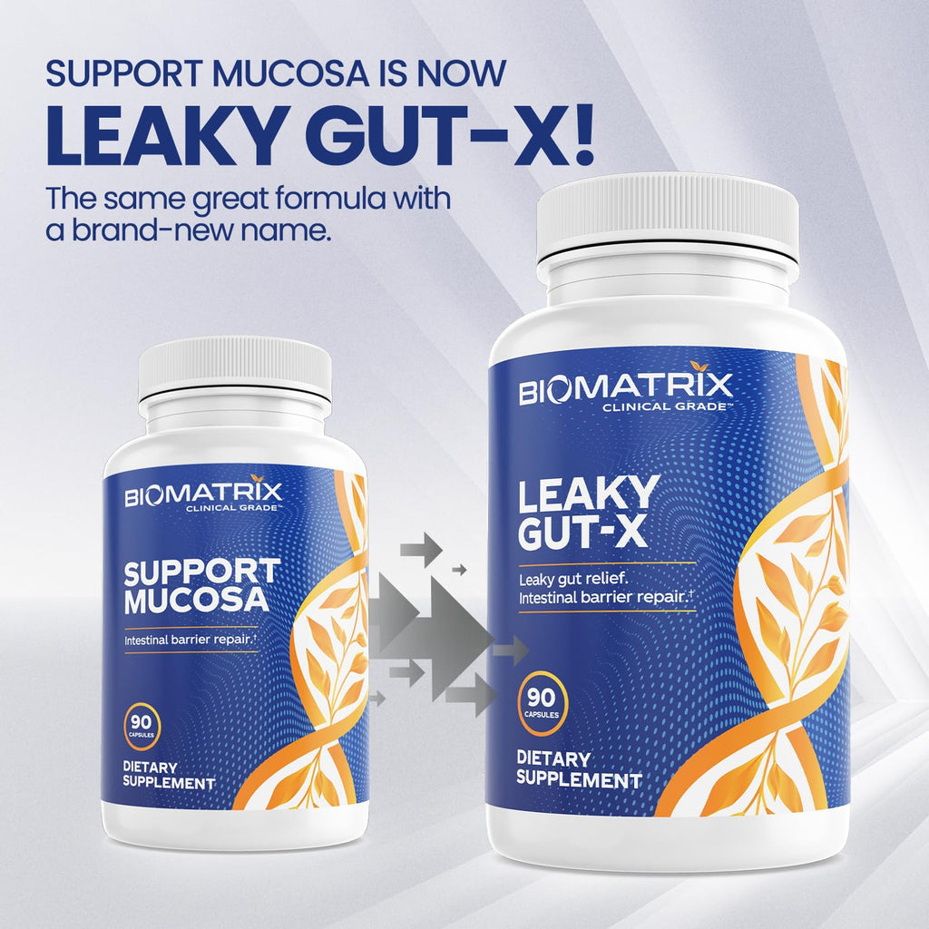 BioMatrix Leaky Gut Repair Supplement w/Glutamine, Quercetin, Cat's Claw, MSM, SIBO, Prebiotic Support, Intestinal Barrier Revive for Men and Women | 60-Day Supply – Leaky Gut-X - TrustMedUSA