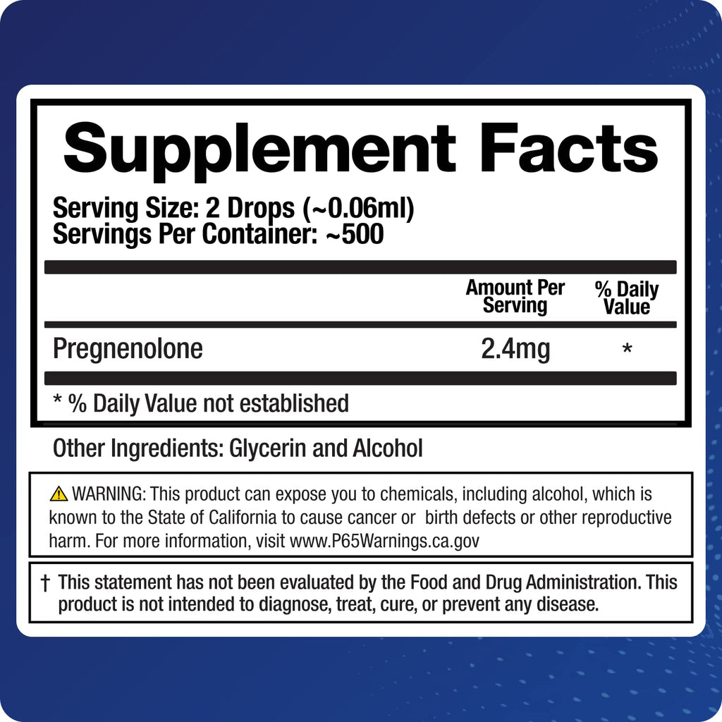 BioMatrix Pregnenolone 2.4 mg Per Dose, 1,200 mg Total (Equivalent to 3,000 mg of Oral - TrustMedUSA
