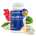 BioMatrix Pylor-X Gut Health Supplement – Mastic Gum, Berberine, Zinc Carnosine & Bismuth Salts for Gastric Support, Digestive Comfort, Stomach Lining Protection - (120 Capsules) 30-60 Day Supply - TrustMedUSA