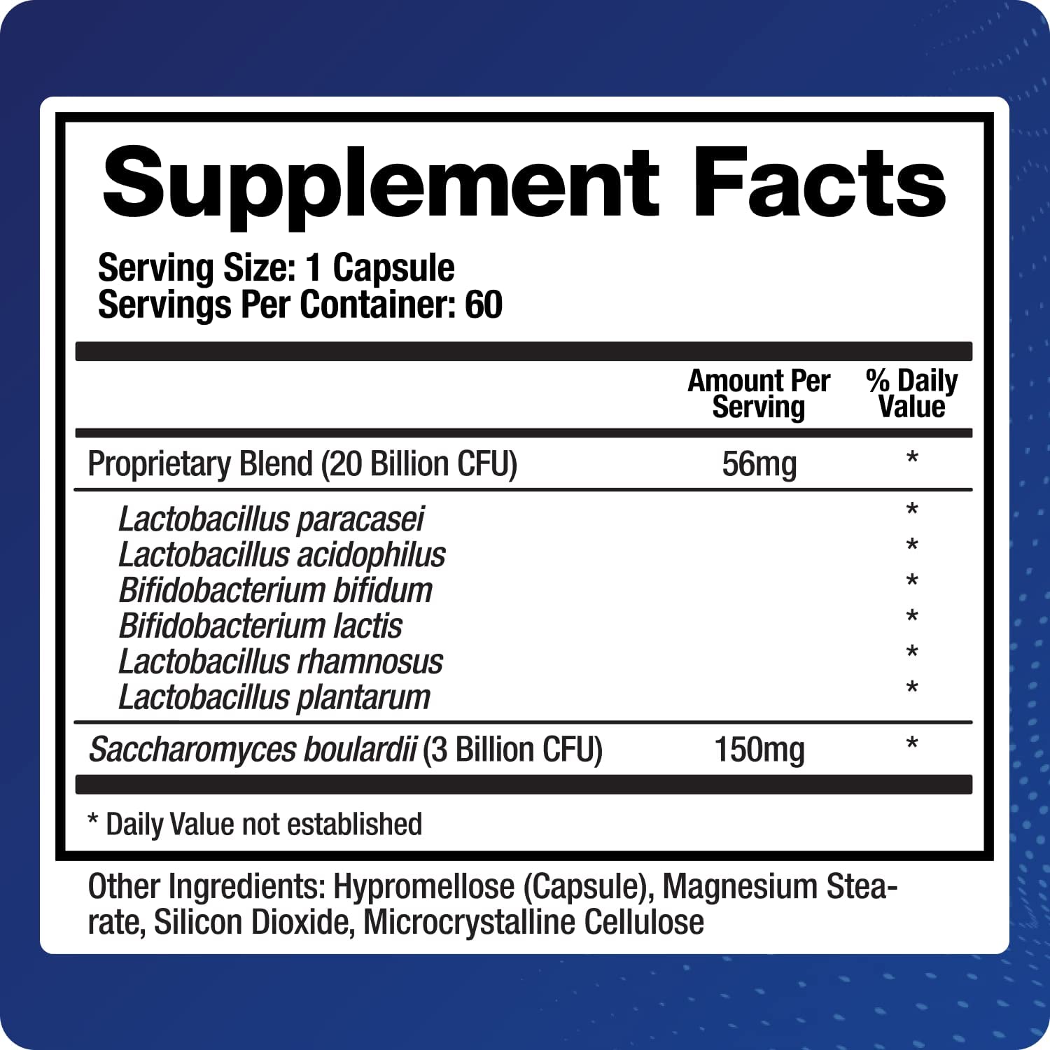 BioMatrix Saccharomyces boulardii Probiotic Supplement w/L. paracasei, L. rhamnosus, Bifidobacterium, Acidophilus – Prebiotic Complement – Temp-Stable, 30-60 Day Supply - TrustMedUSA