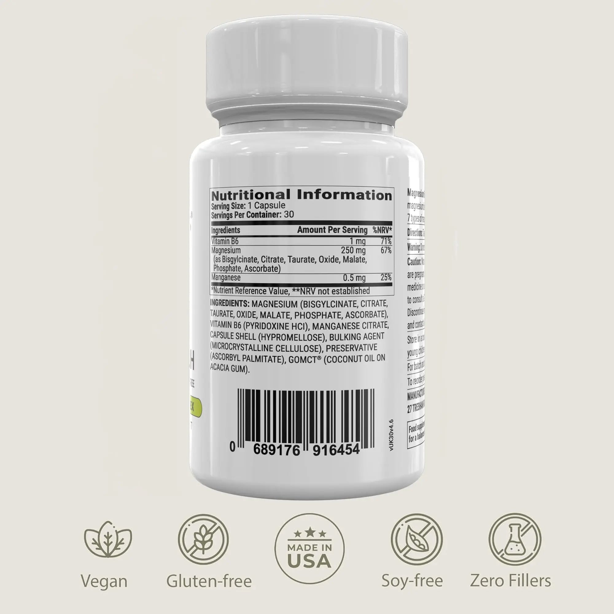 BIOptimizers Magnesium Breakthrough Supplement with 500mg - 7 Forms of Magnesium: Glycinate, Malate, Citrate, and More - Natural Support for Sleep and Cognitive Function -30 Capsules- Calming Vitamins - TrustMedUSA