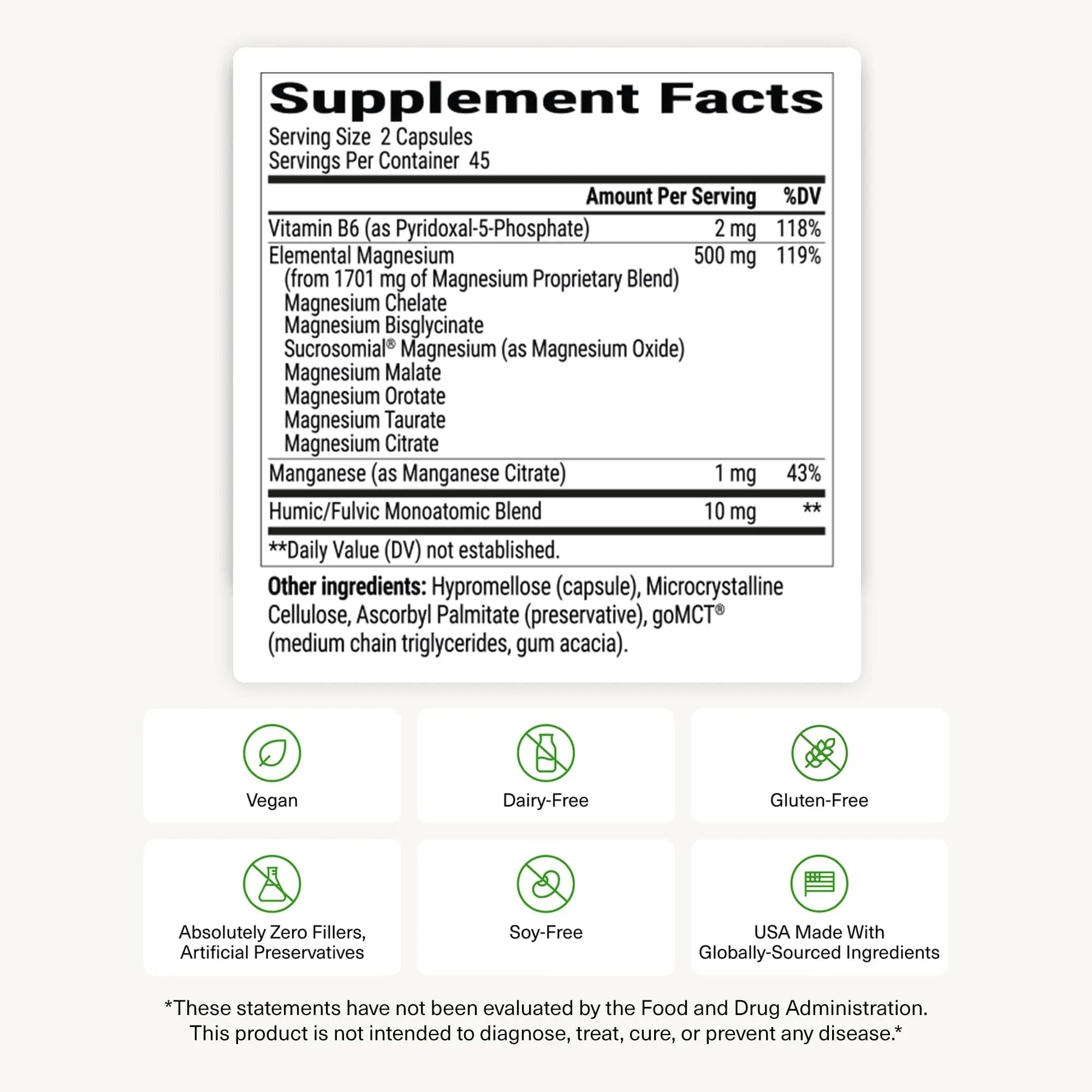 BIOptimizers Magnesium Breakthrough Supplement with 500mg - 7 Forms of Magnesium: Glycinate, Malate, Citrate, and More - Natural Support for Sleep and Cognitive Function -90 Capsules- Calming Vitamins - TrustMedUSA
