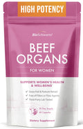 BioSchwartz Primal Beef Organ Supplement for Women - 60 Capsules - Grass-Fed & Pasture-Raised - Supports Healthy Hair Skin and Nails, Hormone Balance - with Bovine Liver, Kidney, Heart, Uterus Powder - TrustMedUSA