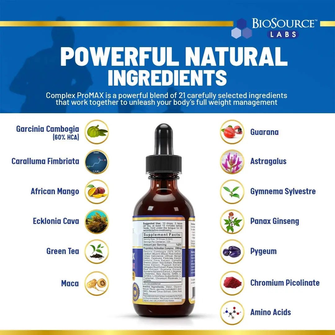 BioSource Labs Complex ProMAX Premium Diet Drops (2 x 2 oz Bottle) - TrustMedUSA