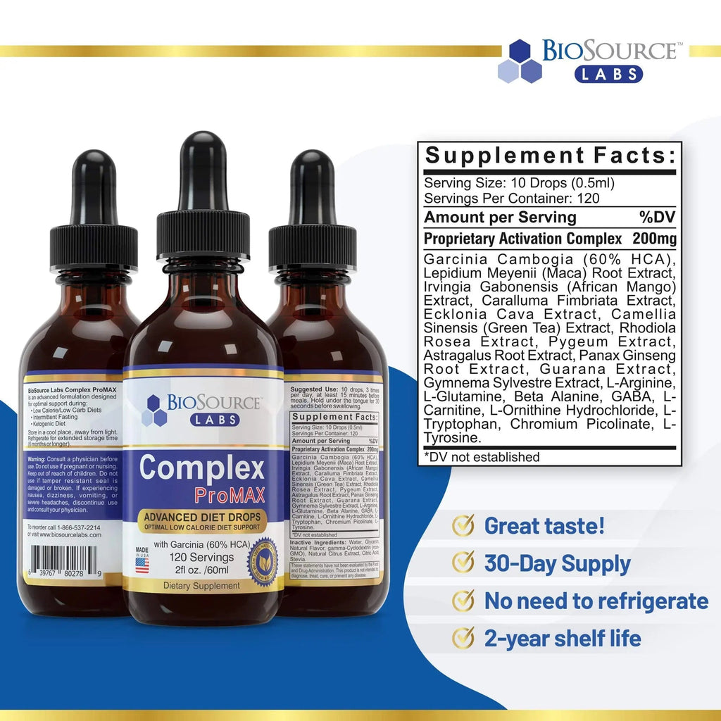 BioSource Labs Complex ProMAX Premium Diet Drops (2 x 2 oz Bottle) - TrustMedUSA