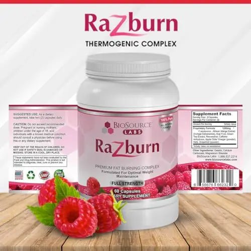 BioSource Labs Razburn – Premium Thermogenic Complex Pills with Natural Ingredients - TrustMedUSA