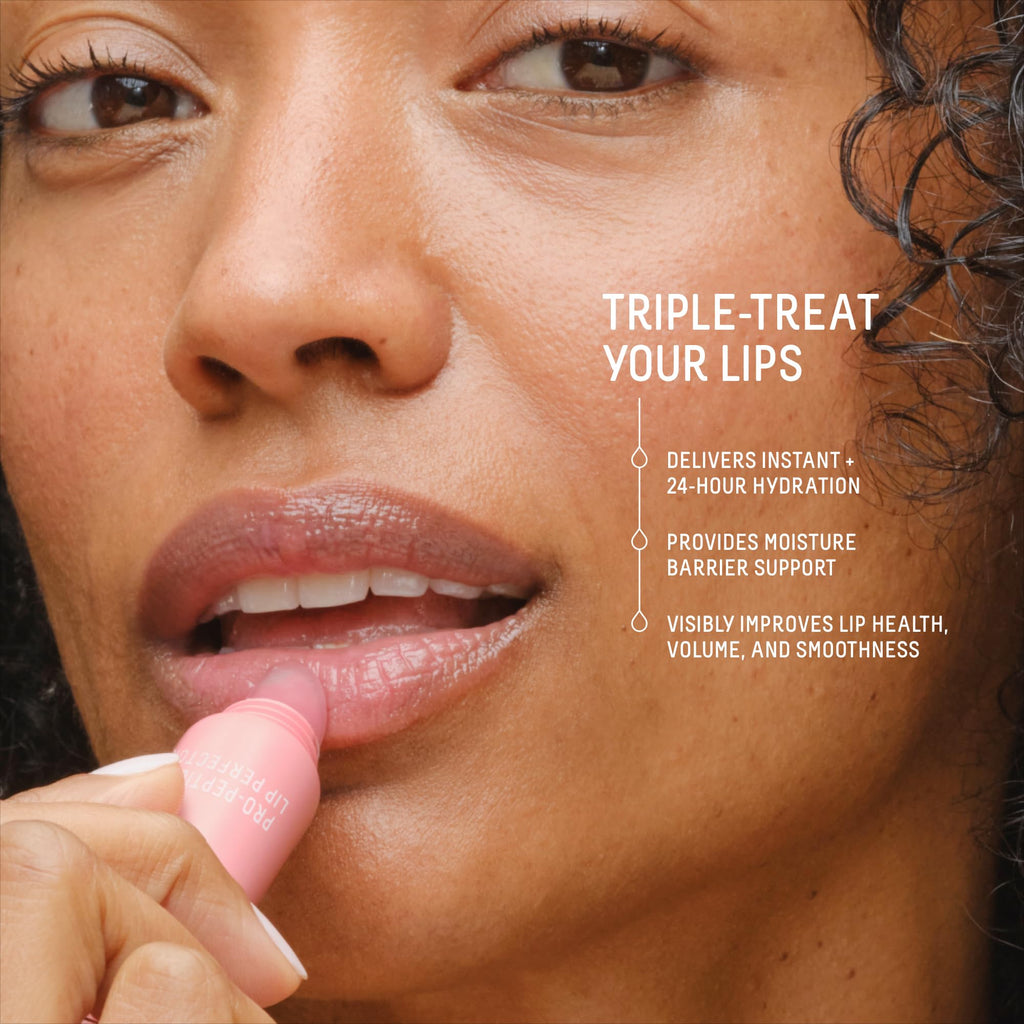 Biossance Pro-Peptide Lip Perfector – Triple-Treat Vegan Lip Balm – Deeply Hydrating with Pro-Peptides & Hyaluronic Acid – Enhances Natural Lip Color – Silky, Glossy Finish in Blush Quartz, Pink - TrustMedUSA