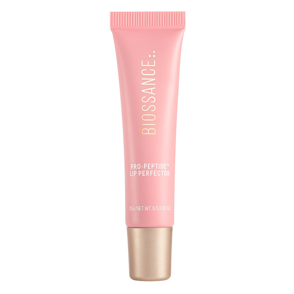 Biossance Pro-Peptide Lip Perfector – Triple-Treat Vegan Lip Balm – Deeply Hydrating with Pro-Peptides & Hyaluronic Acid – Enhances Natural Lip Color – Silky, Glossy Finish in Blush Quartz, Pink - TrustMedUSA