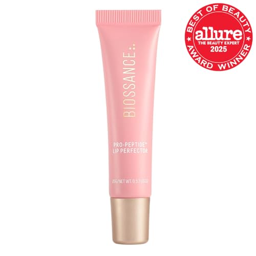 Biossance Pro-Peptide Lip Perfector – Triple-Treat Vegan Lip Balm – Deeply Hydrating with Pro-Peptides & Hyaluronic Acid – Enhances Natural Lip Color – Silky, Glossy Finish in Blush Quartz, Pink - TrustMedUSA