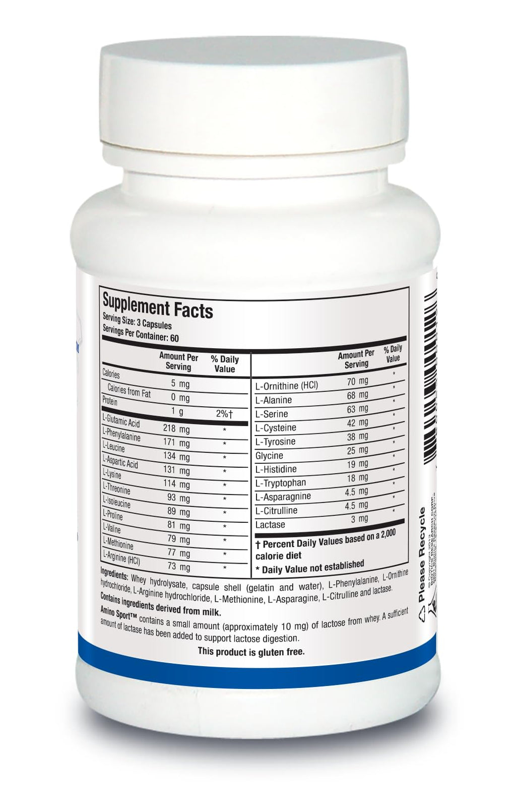 Biotics Research Amino Sport Broad Spectrum Amino Acids, Essential Amino Acids, BCAAs, Sports Recovery, Support Lean Muscle Mass 180 Capsules - Maple Wellness Supplements