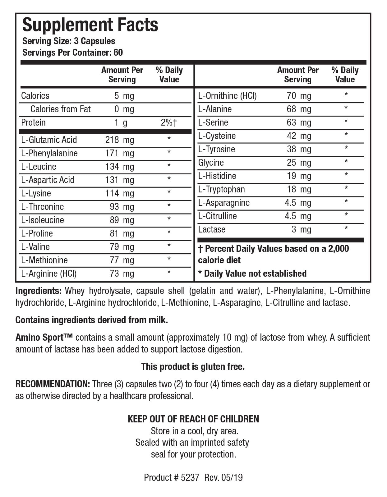 Biotics Research Amino Sport Broad Spectrum Amino Acids, Essential Amino Acids, BCAAs, Sports Recovery, Support Lean Muscle Mass 180 Capsules - Maple Wellness Supplements