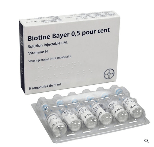 Biotin Bayer 0.5% Vitamine H - hair loss solution - 6 pcs - Maple Wellness Supplements