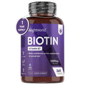 Biotin Hair Growth Supplement 12000mcg - 365 Vegan Biotin Tablets (1 Year Supply) - TrustMedUSA